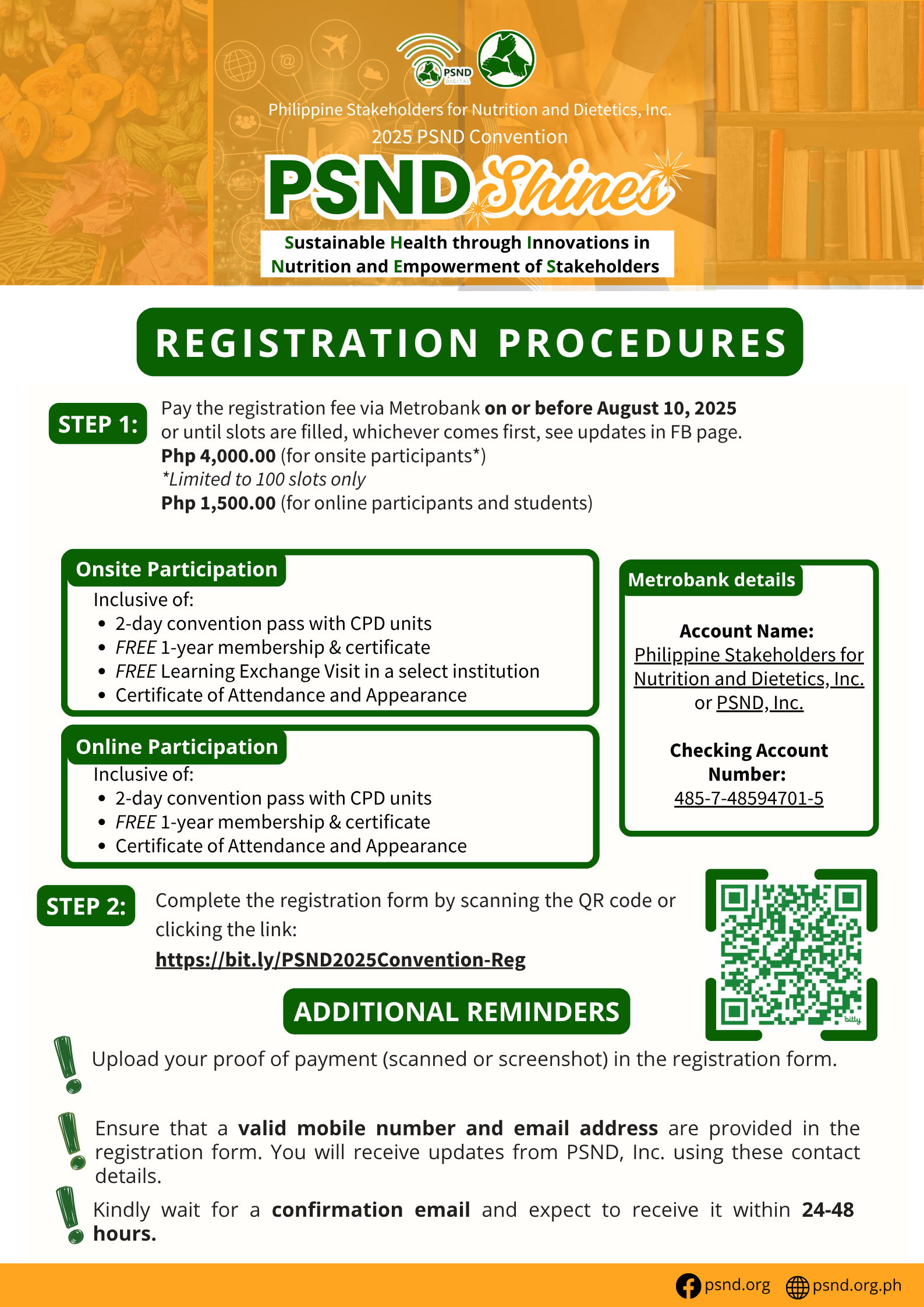 2025 Registration Procedures